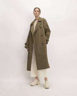The Cotton Long Trench Coat | Beech