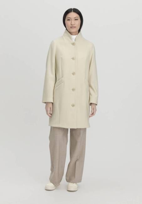 Relaxed wool coat made from pure organic merino wool