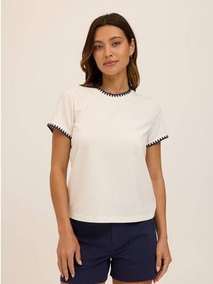 Ginny Novelty Stitch Eco Jersey Tee