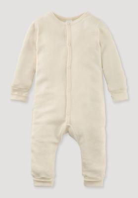 Regular sleepsuit made of organic cotton with merino wool and silk