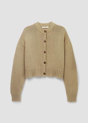 Sugi Organic Cotton Cardigan in Taupe