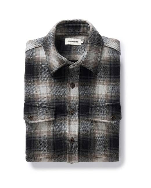 The Maritime Shirt Jacket in Olive Plaid