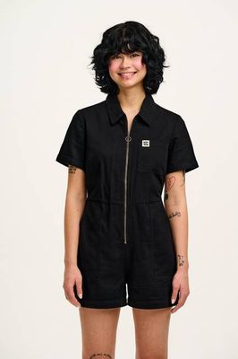 Riley - Playsuit aus Baumwolle in Schwarz