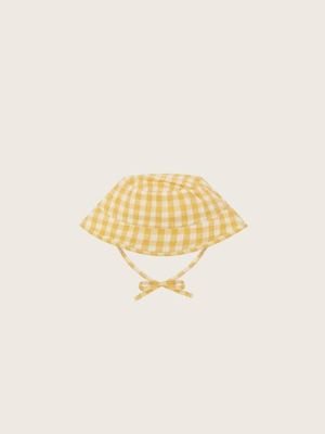 Honeycomb Gingham Bucket Sun Hat