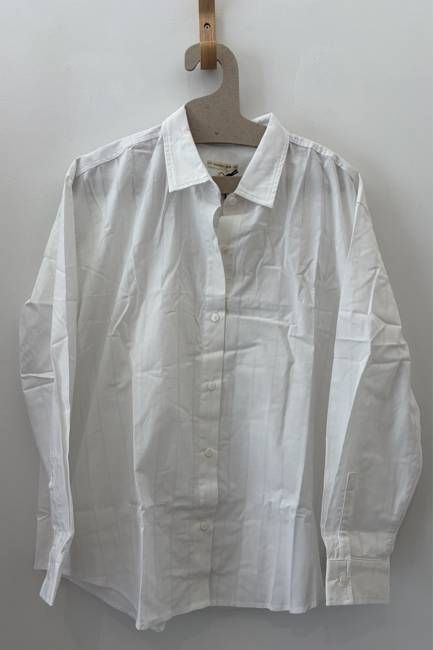 Sample Sale Peri Shirt in White Poplin