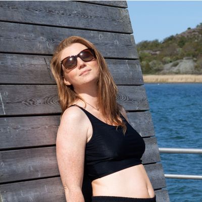 Swim top - Crop top - Black