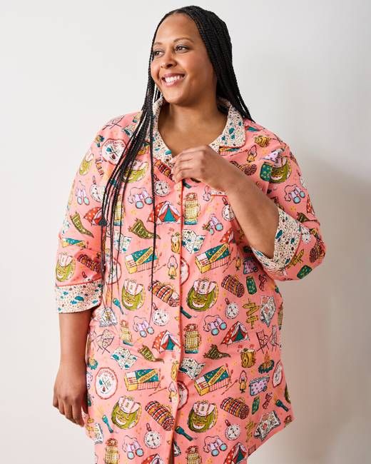 Camping Trip - Sleep Shirt - Coral
