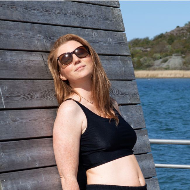 Swim top - Crop top - Black