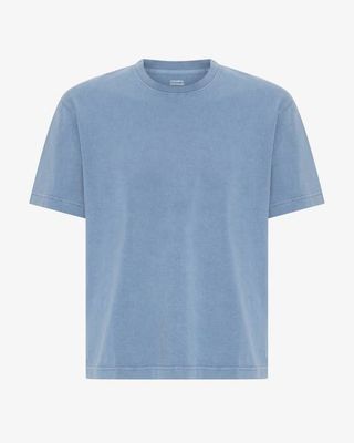 Heavy Organic Boxy Tee - Faded Indigo