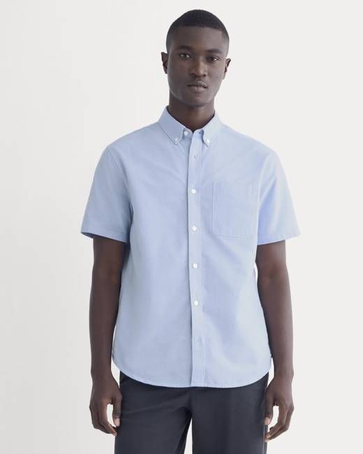 The Organic Short Sleeve Oxford Shirt | Light Blue