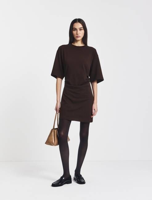 Raya T-Shirt Dress in Bitter Chocolate