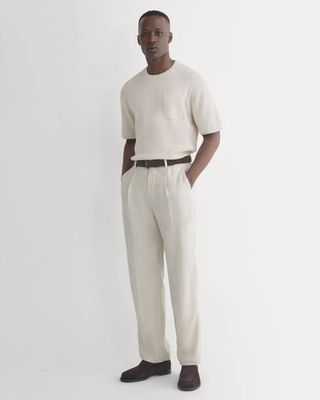Soyeux Linen Pleated Trouser | Peyote