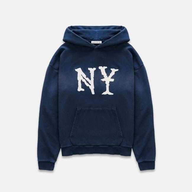 NY Embroidered Navy Hoodie