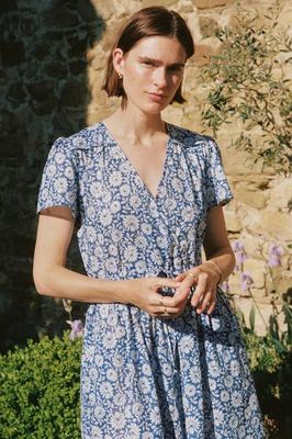 The Dawn Dress Petites | Aster Field Lapis