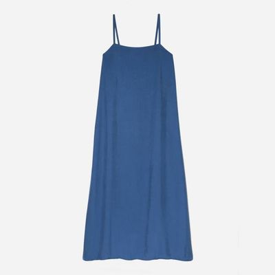 The Japanese GoWeave®  Slip Dress | Deep Blue