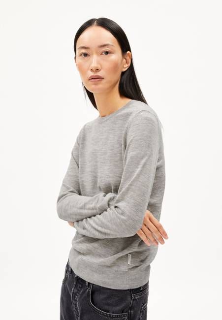 ELDIAA MERINO KNIT SWEATER | light grey melange