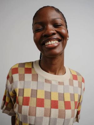 Anni Grid Plaited Tee - Elemental