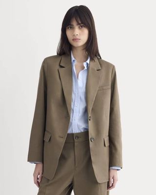 The Oversized Blazer in Buttersmooth | Deep Taupe