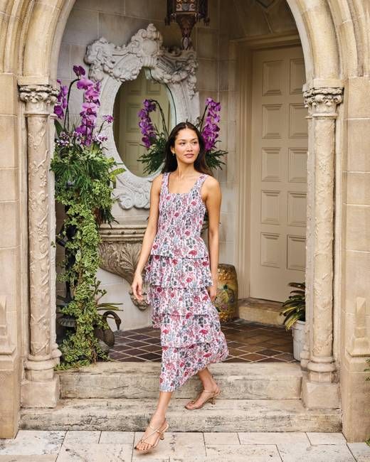 Flora Flamingo - Lana Dress - Pink Posey