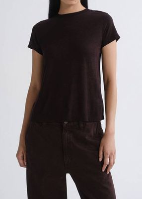 Long Line Adine Tee (Tencel Jersey) in Ristretto