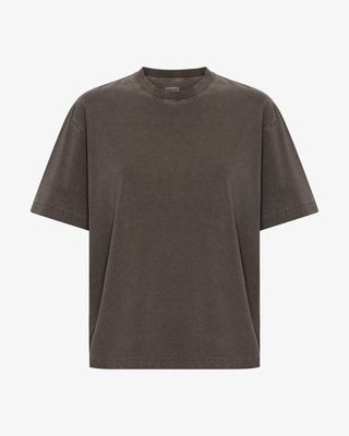 Oversized Organic T-Shirt - Faded Mud