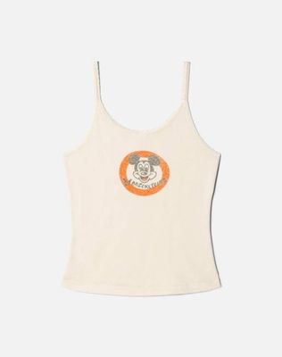 Lace Strap Tank Mouskateers - Vintage White