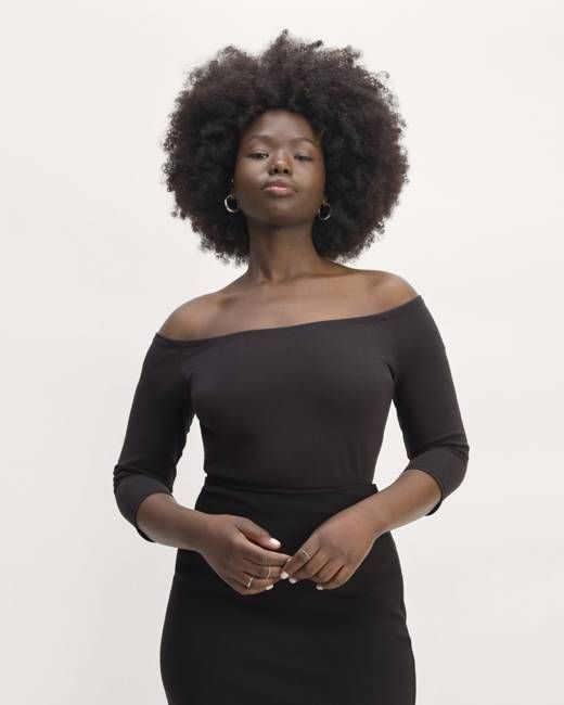 The Form Off-Shoulder Top | Black