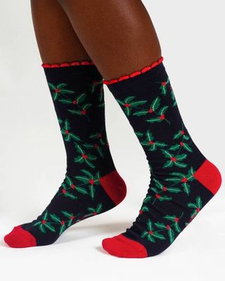 Womens Birth Flower Sock - Holly