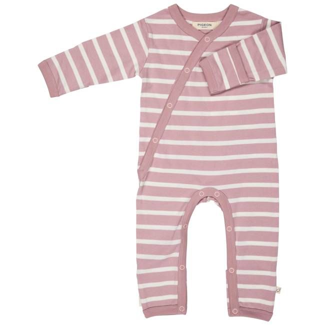Kimono Romper (Breton Stripe) - Pink