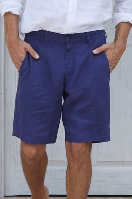 Men's Premium Linen Shorts | Navy