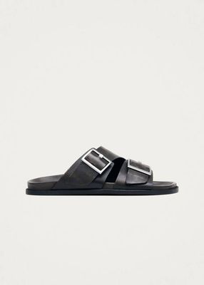 Alba Vintage Effect Brown Leather Sandals