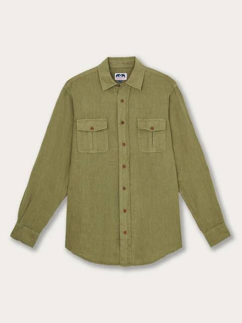 Men's Olive Green Andros Hemp Shirt
