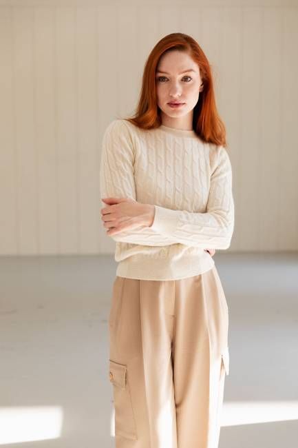 Cable Knit Cashmere Sweater