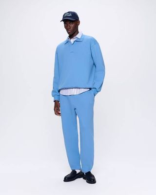 Archive Mens DNA Heavyweight Polo Sweatshirt—summit blue