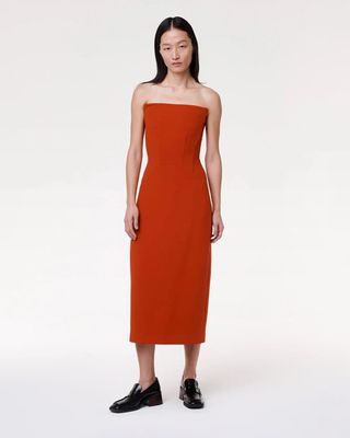 Doppio Structured Dress | Sedona Red