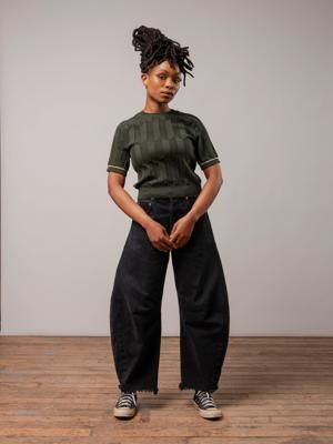 Chevron Ruben Tee - Kelp