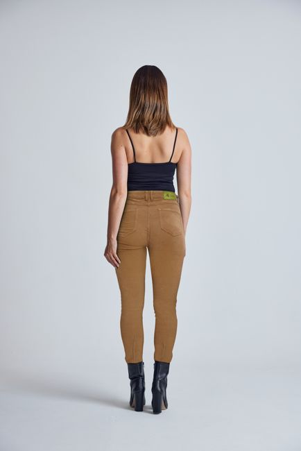 Fawn Babycord Nina High Waisted Skinny Jeans - GOTS Certified Organic Cotton and Elastane