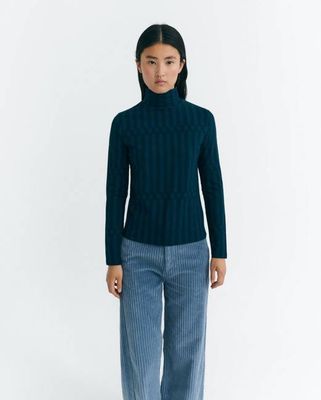 Blue striped Esqué Ellen top