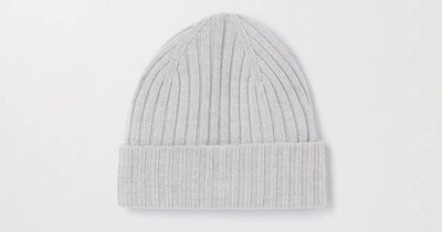 Light Grey Ribbed Wool Beanie | Traceable Extra Fine Merino | Asket