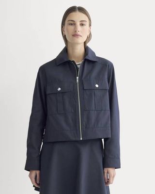 The Cropped Utility Jacket | Navy