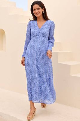 Long Sleeve Sally Anne Dress | Blue/Cobalt