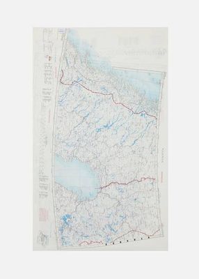1950s SILK MAP SCARF, NAMSOS AERONAUTICAL MAPS