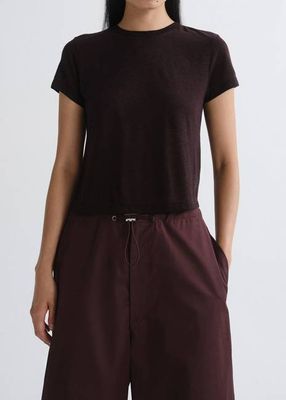 Adine Shrunken Tee (Tencel Jersey) in Ristretto