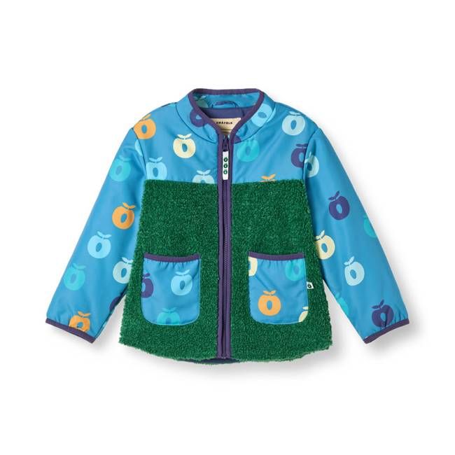 Nero fleece jacket with apples