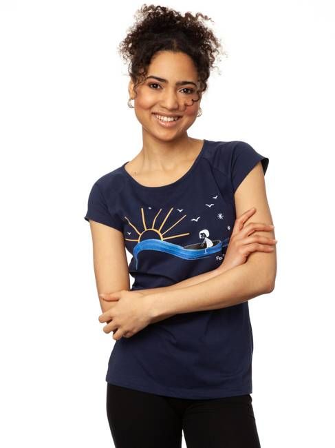 Surfing Girl Cap Sleeve midnight size S