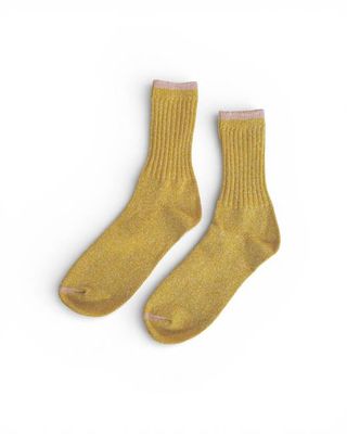 Silk Cotton Socks in Yellow