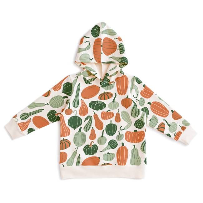 Hoodie - Gourds & Pumpkins Green & Orange