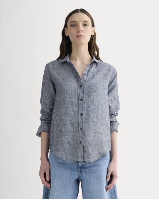 The Must-Have Shirt in Linen | Navy Chambray