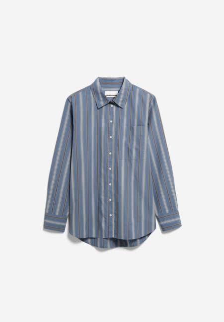 STRIPED WIDE BLOUSE | dusty moon-amberwood