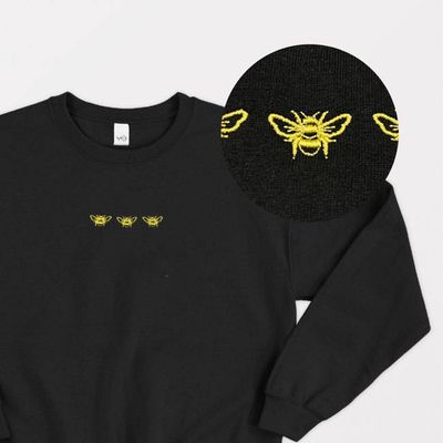 Bumble Bees Embroidered Sweatshirt (Unisex)